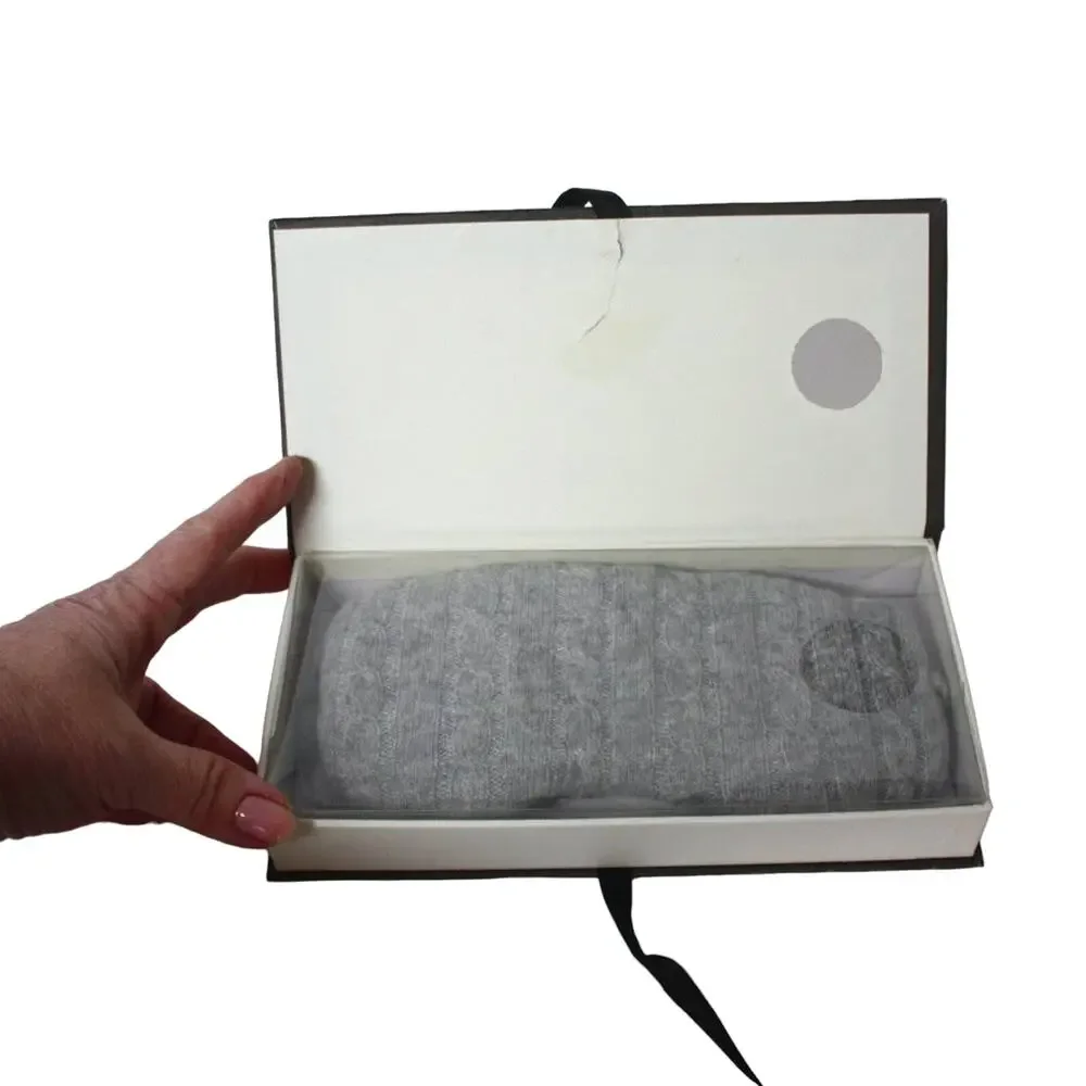 BNWOT Alieva Spa Cashmere Heated Weighted Eye Mask; Grey